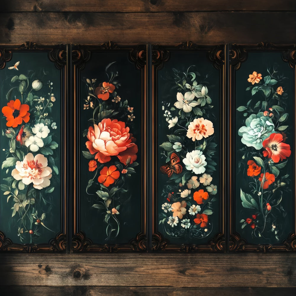 Victorian Backdrops Antike Blume Vintage Fotohintergrund LXX57-212