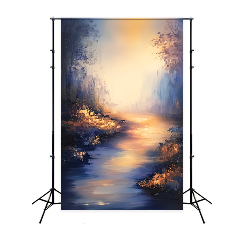 Backdrop Vintage Abstraktes Glühen Flussszene Backdrop LXX57-230