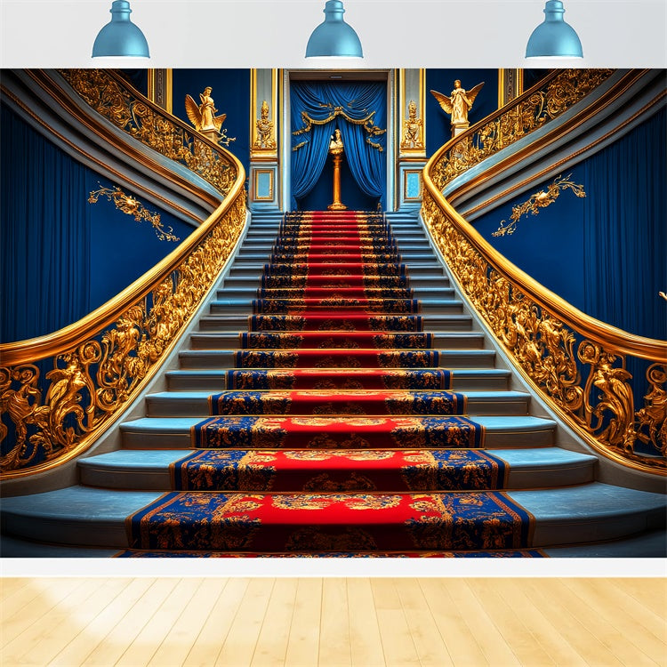Vintage Backdrop Königsblau Grand Staircase Backdrop LXX57-234