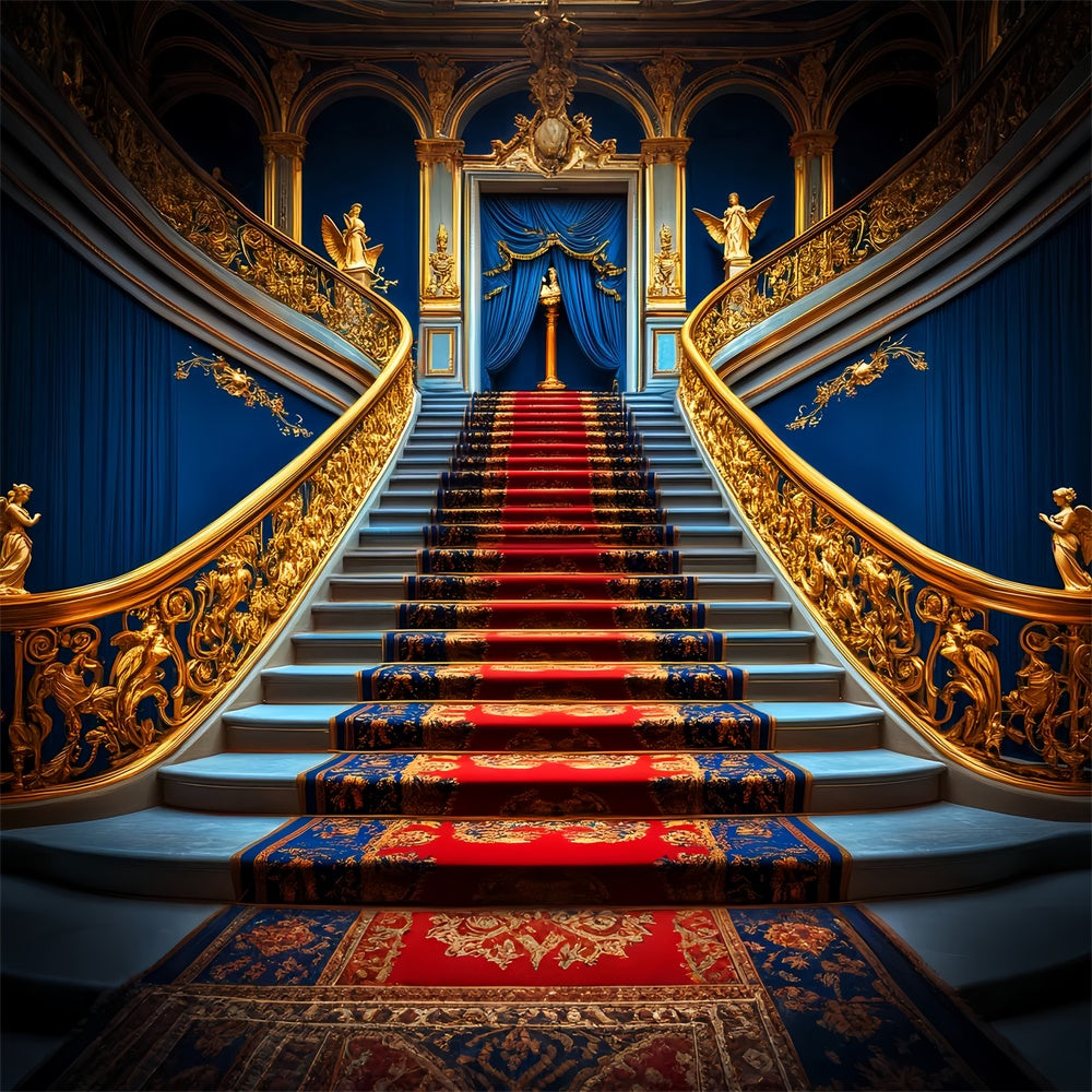 Vintage Backdrop Königsblau Grand Staircase Backdrop LXX57-234