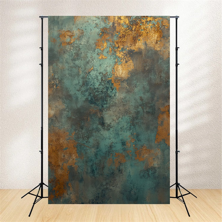 Porträt-Hintergrundkulisse Patina Kupfer oxidiert Grunge-Hintergrundkulisse LXX57-260