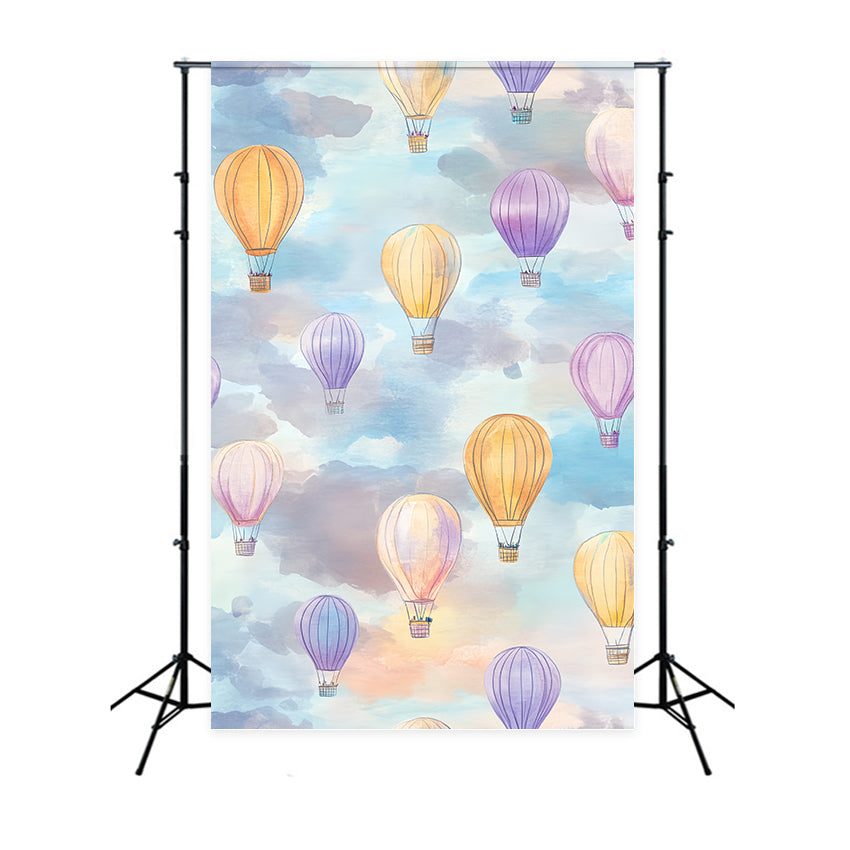 Foto-Portrait-Hintergrund Pastell Ballon Aquarell-Hintergrund LXX57-265