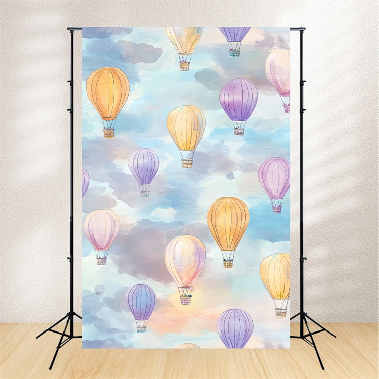 Foto-Portrait-Hintergrund Pastell Ballon Aquarell-Hintergrund LXX57-265