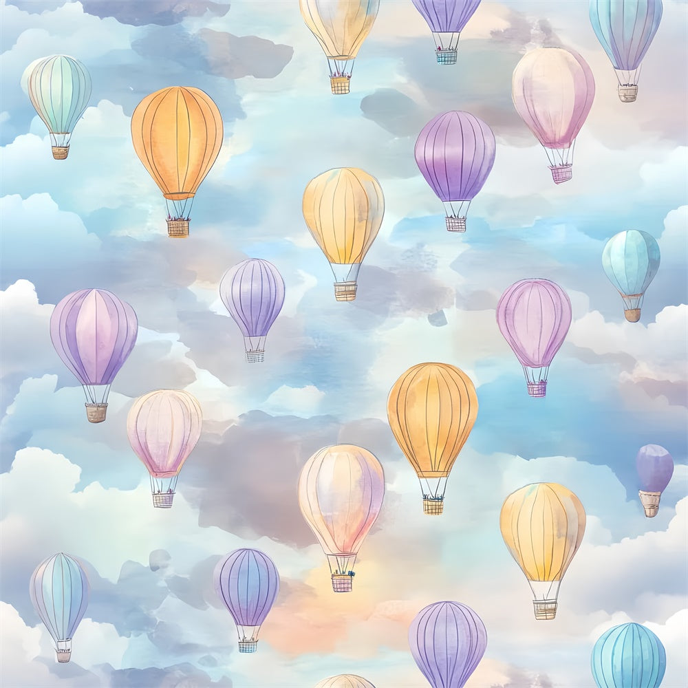 Foto-Portrait-Hintergrund Pastell Ballon Aquarell-Hintergrund LXX57-265