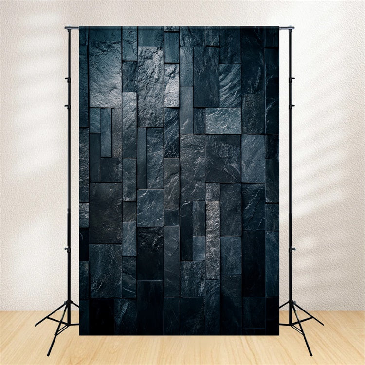 Backdrop Portrait Matte Steinfliesenwand Dunkler Hintergrund LXX57-270