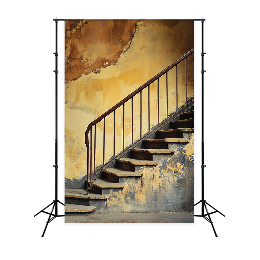 Portrait Fotohintergrund Rost Schiene Verwitterte Wand Stoffhintergrund LXX57-277