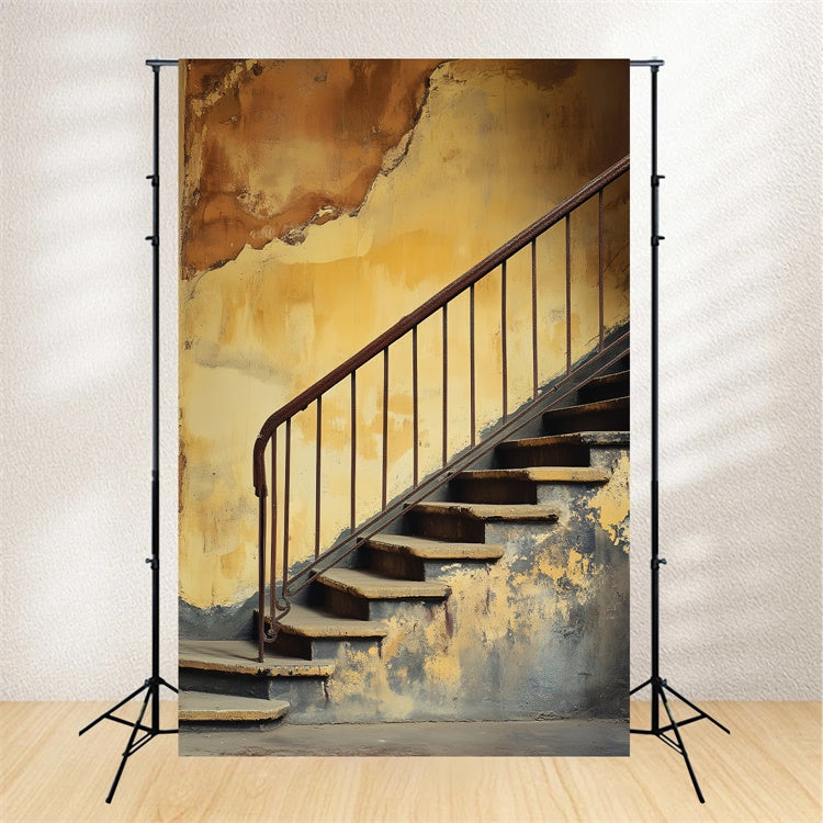 Portrait Fotohintergrund Rost Schiene Verwitterte Wand Stoffhintergrund LXX57-277
