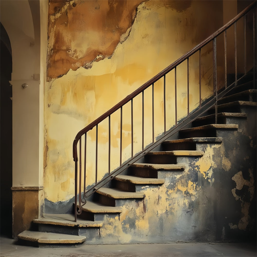 Portrait Fotohintergrund Rost Schiene Verwitterte Wand Stoffhintergrund LXX57-277