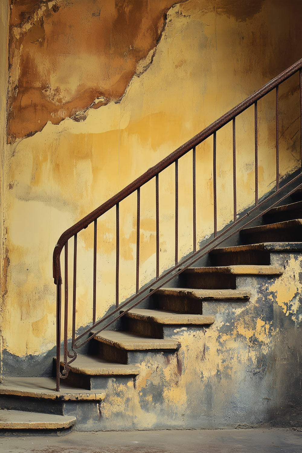Portrait Fotohintergrund Rost Schiene Verwitterte Wand Stoffhintergrund LXX57-277