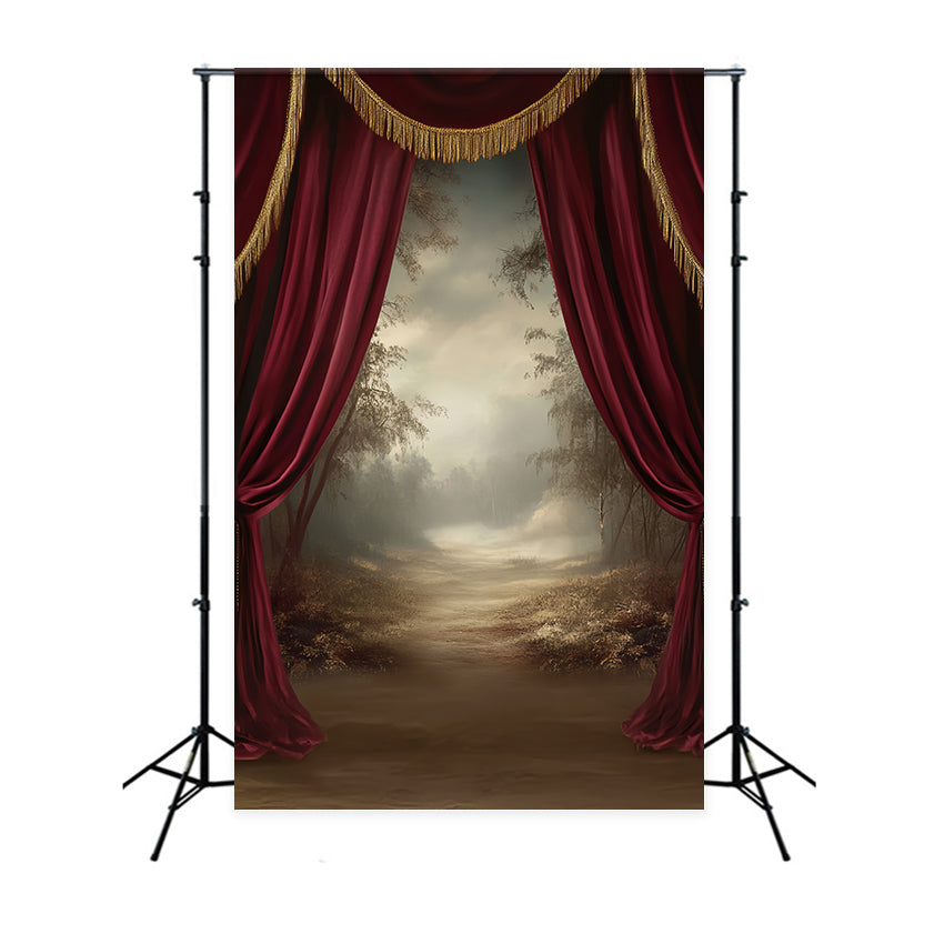 Portrait Backdrops Vintage Vorhang Landschaft Hintergrund LXX57-289