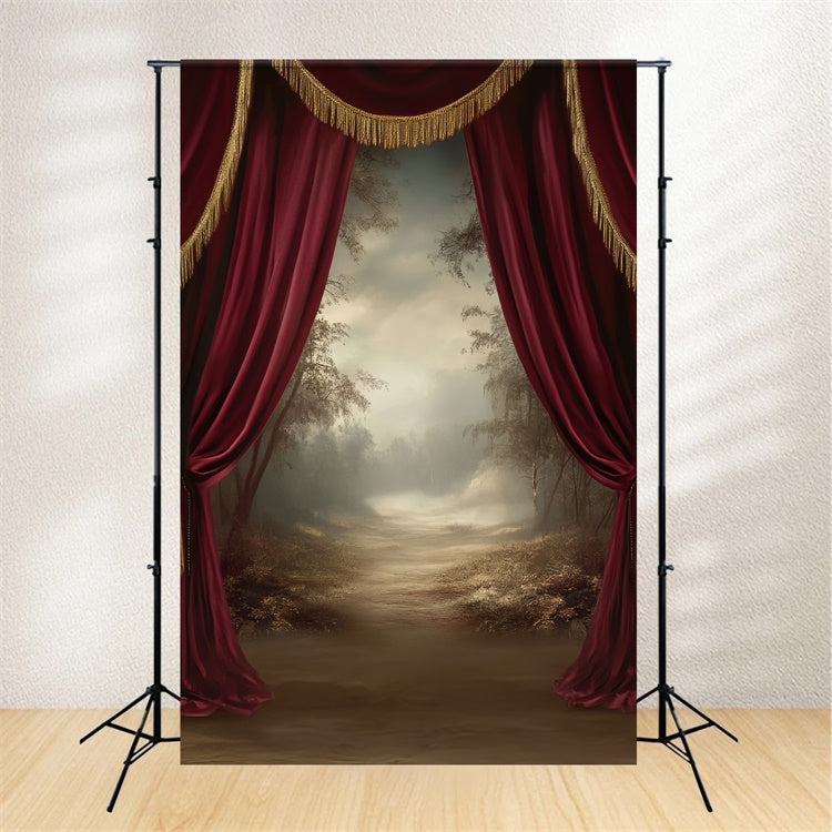 Portrait Backdrops Vintage Vorhang Landschaft Hintergrund LXX57-289