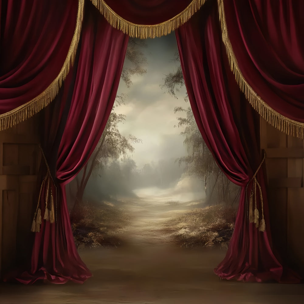 Portrait Backdrops Vintage Vorhang Landschaft Hintergrund LXX57-289