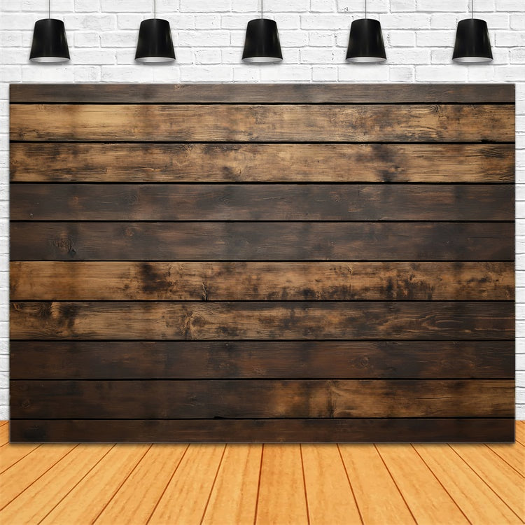 Dunkler Holzhintergrund Smoky Walnut Plank Backdrop LXX57-303