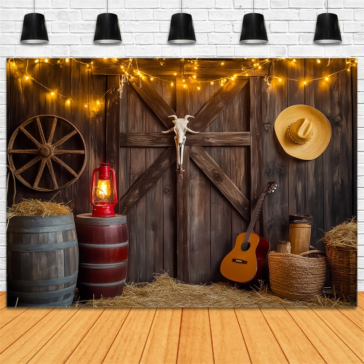 Scheune Holz Backdrop Western Scheune Glow Foto Hintergrund LXX57-384