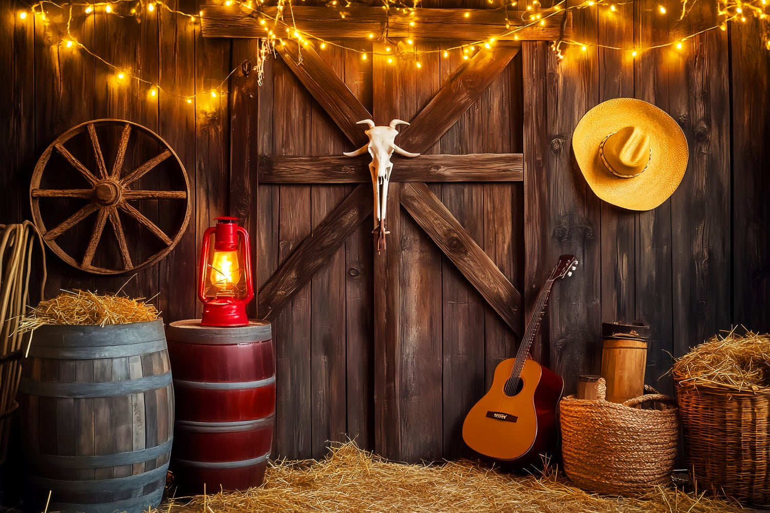 Scheune Holz Backdrop Western Scheune Glow Foto Hintergrund LXX57-384