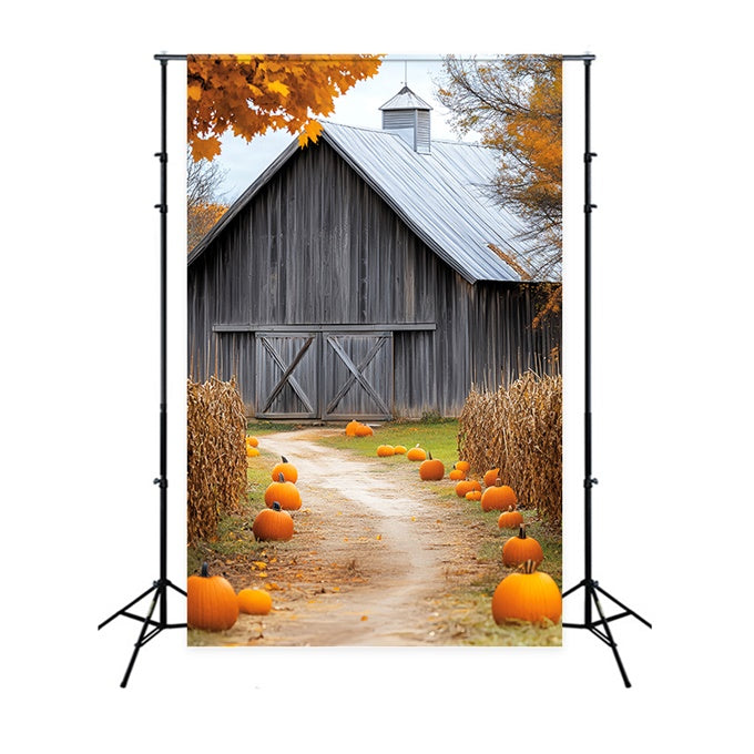 Barn Backdrop Rustic Harvest Trail Herbst Foto Hintergrund LXX57-399