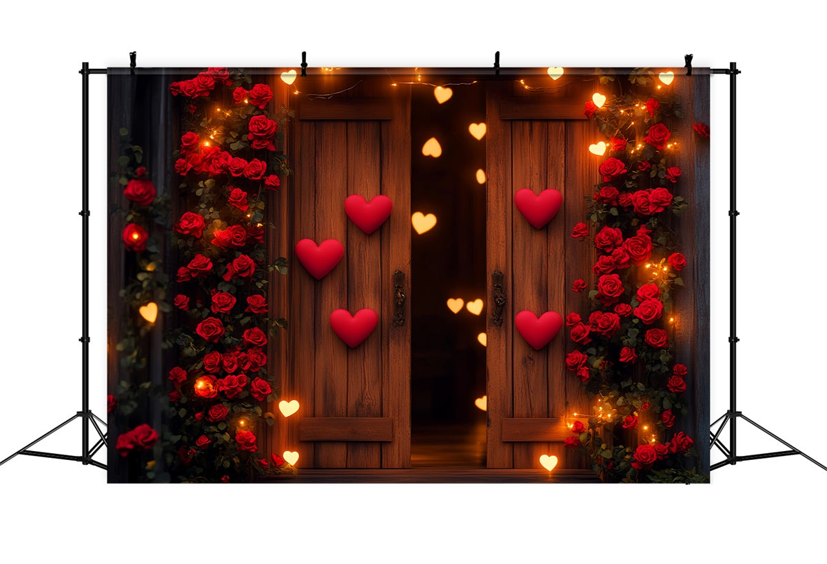Scheune Backdrops Romantische Rose Valentinstag Foto Hintergrund LXX57-415