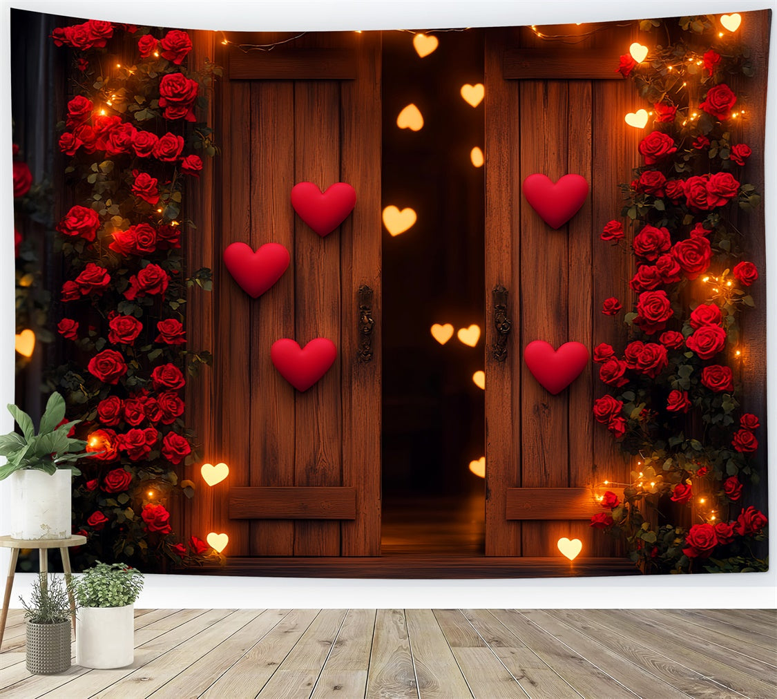 Scheune Backdrops Romantische Rose Valentinstag Foto Hintergrund LXX57-415