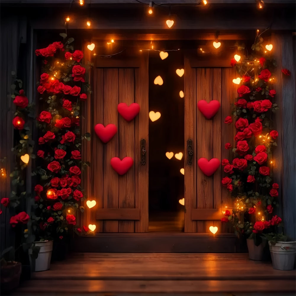 Scheune Backdrops Romantische Rose Valentinstag Foto Hintergrund LXX57-415