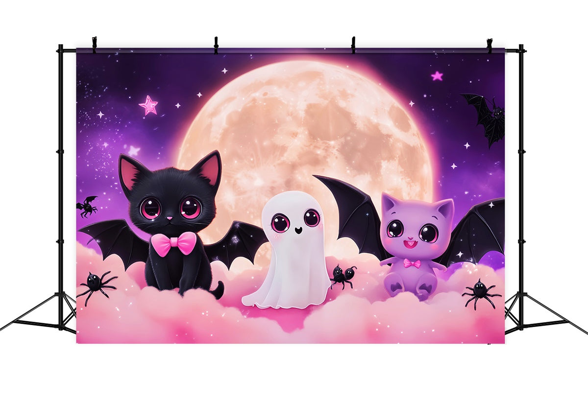 Niedliche Halloween-Hintergrundkulisse Magical Midnight Cuties Hintergrundkulisse LXX57-66