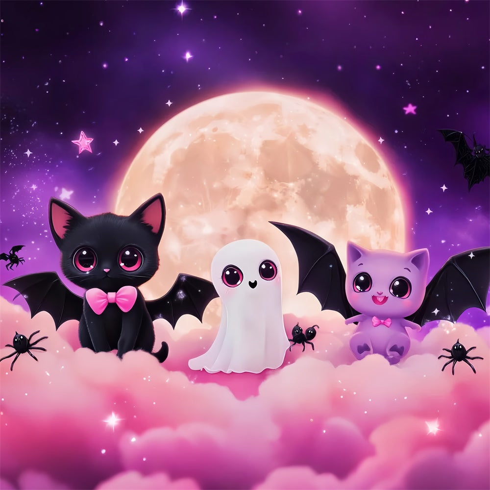 Niedliche Halloween-Hintergrundkulisse Magical Midnight Cuties Hintergrundkulisse LXX57-66