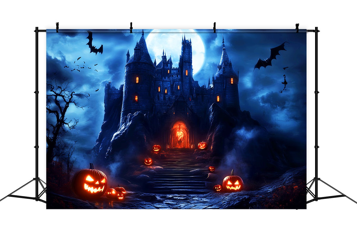 Gruselige Halloween-Hintergrundkulisse Phantom-Schloss-Eingangs-Hintergrundkulisse LXX57-75