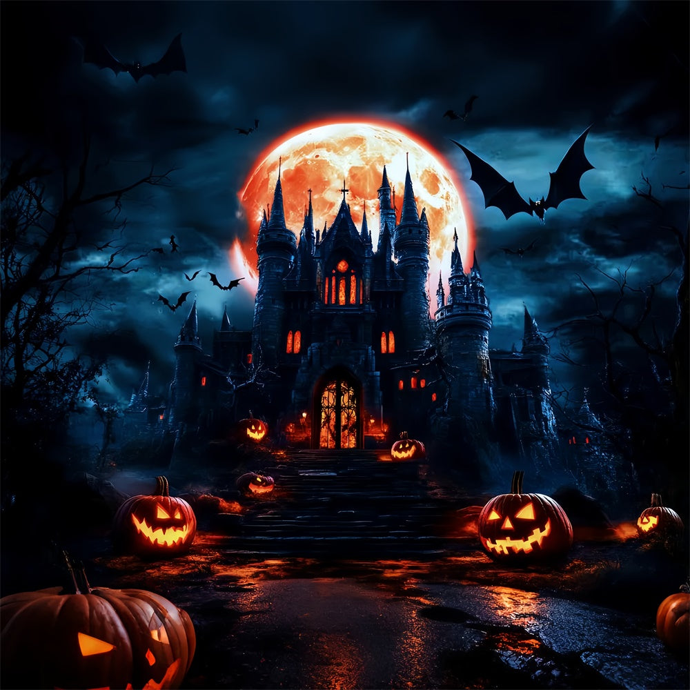 Halloween Mond Backdrop Haunted Curse Zitadelle Backdrop LXX57-80