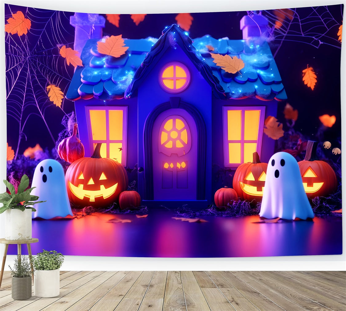Niedliche Halloween-Hintergrundkulisse Verwunschenes Spukhaus-Hintergrundkulisse LXX57-83
