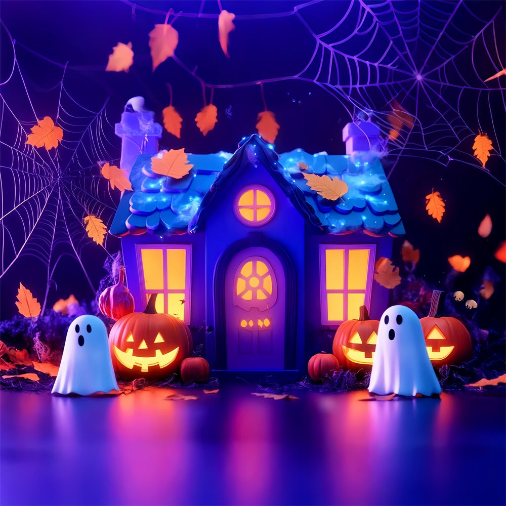 Niedliche Halloween-Hintergrundkulisse Verwunschenes Spukhaus-Hintergrundkulisse LXX57-83