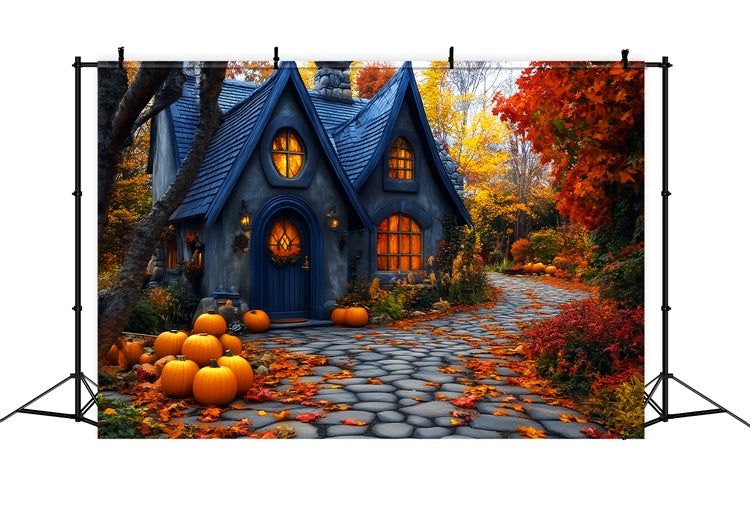 Halloween Fotokulisse Herbstpfad Magische Kulisse LXX57-92