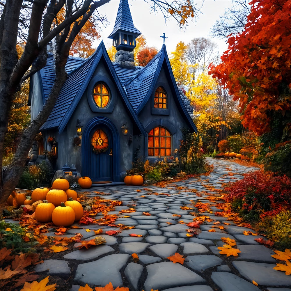 Halloween Fotokulisse Herbstpfad Magische Kulisse LXX57-92