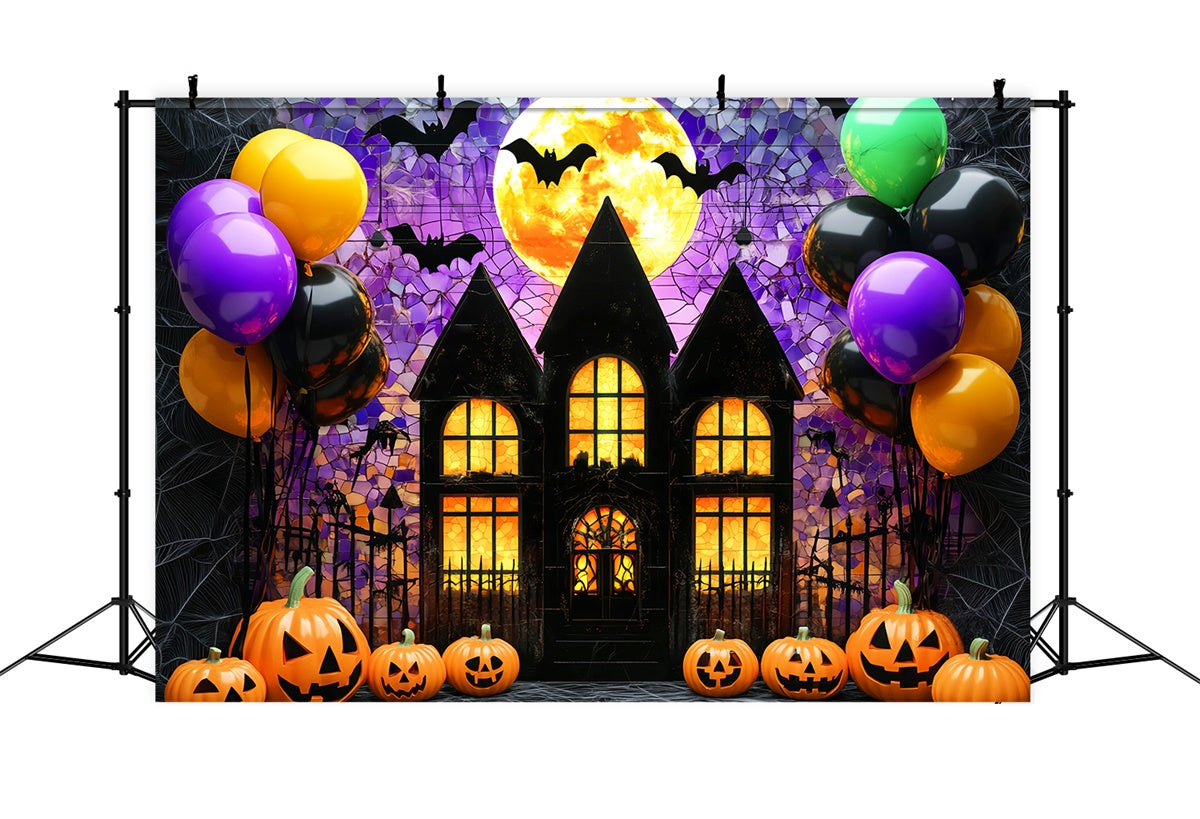 Halloween Backdrops Gespenstischer Mondschein Party Foto Hintergrund LXX58-14