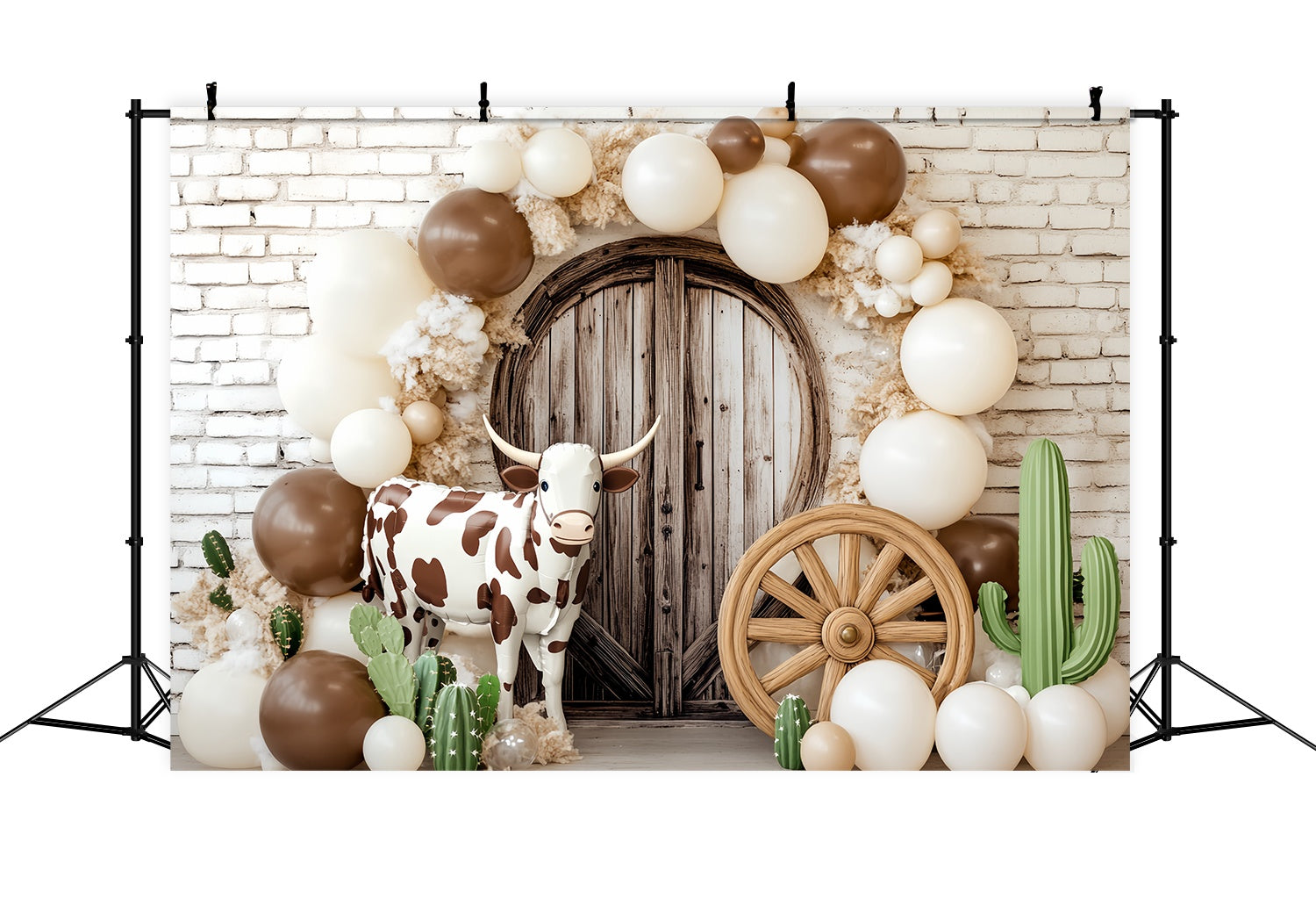 Herbst-Foto Hintergrundbilder Kuh-Druck Ballonbogen Cowboy-Foto Hintergrundbilder LXX58-196