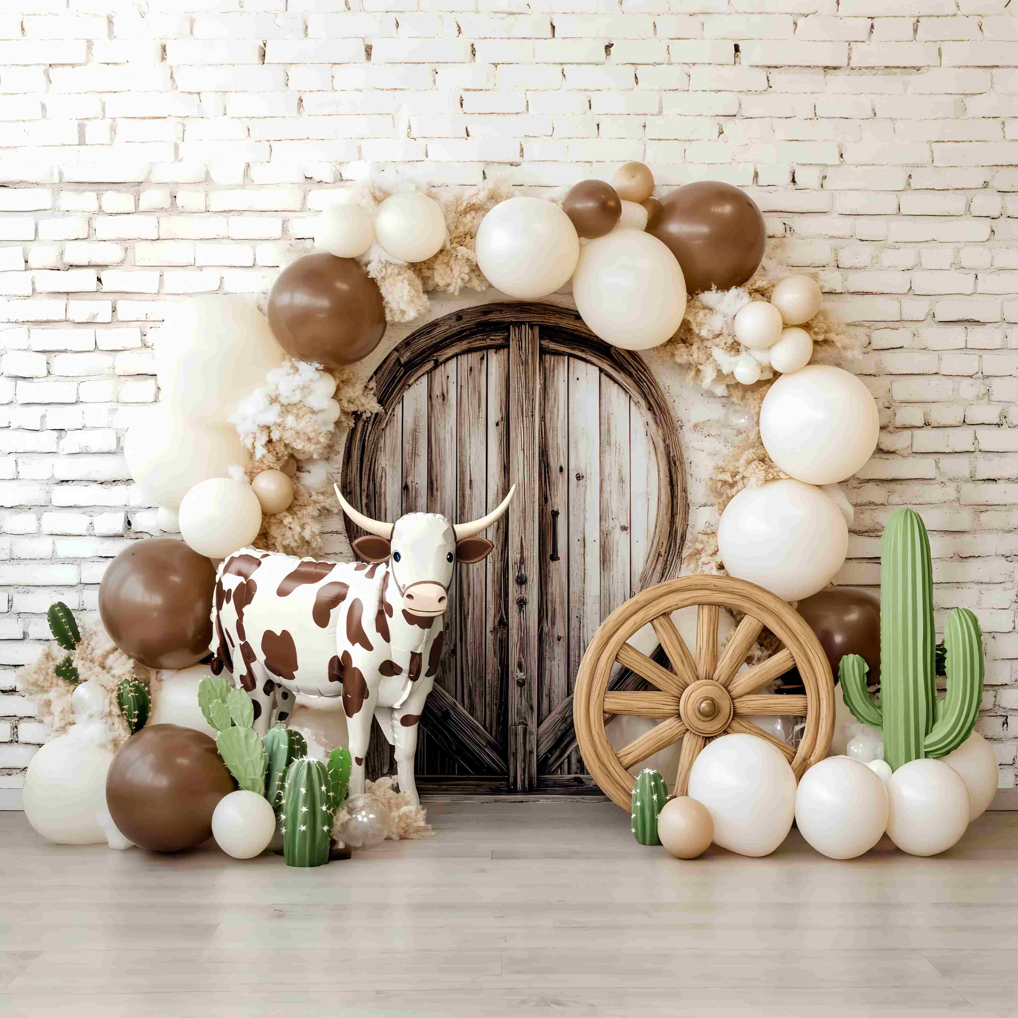 Herbst-Foto Hintergrundbilder Kuh-Druck Ballonbogen Cowboy-Foto Hintergrundbilder LXX58-196