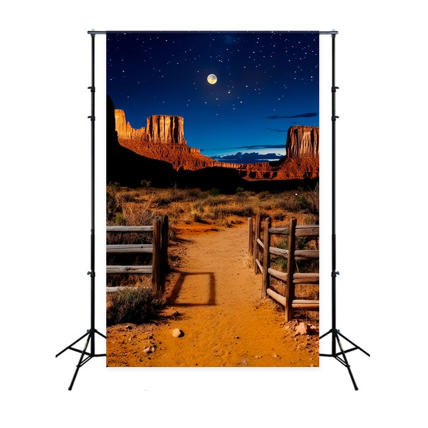 Herbst Fotografie Hintergründe Mondschein Wüste Canyon Blick Western Foto Hintergrund LXX58-197