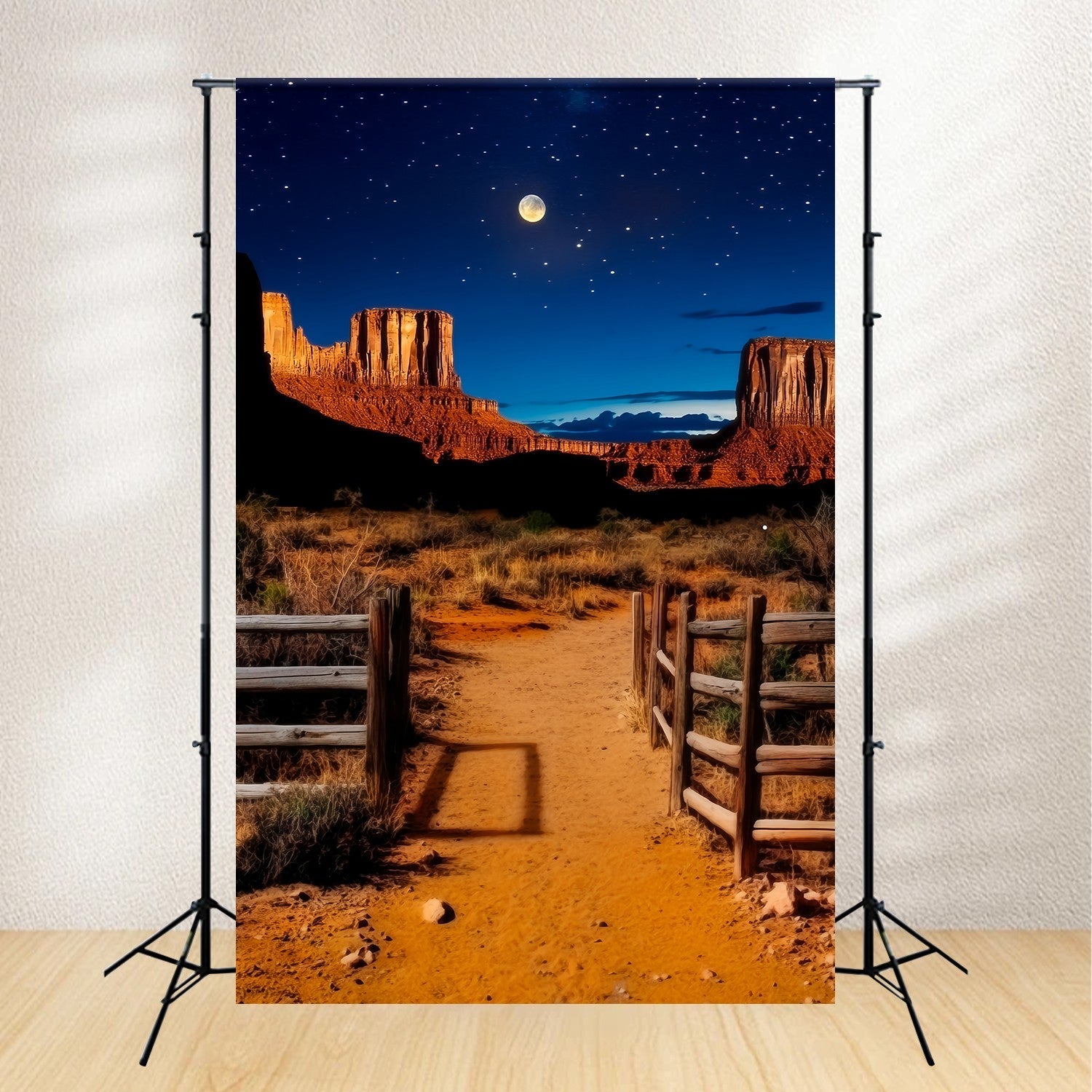 Herbst Fotografie Hintergründe Mondschein Wüste Canyon Blick Western Foto Hintergrund LXX58-197