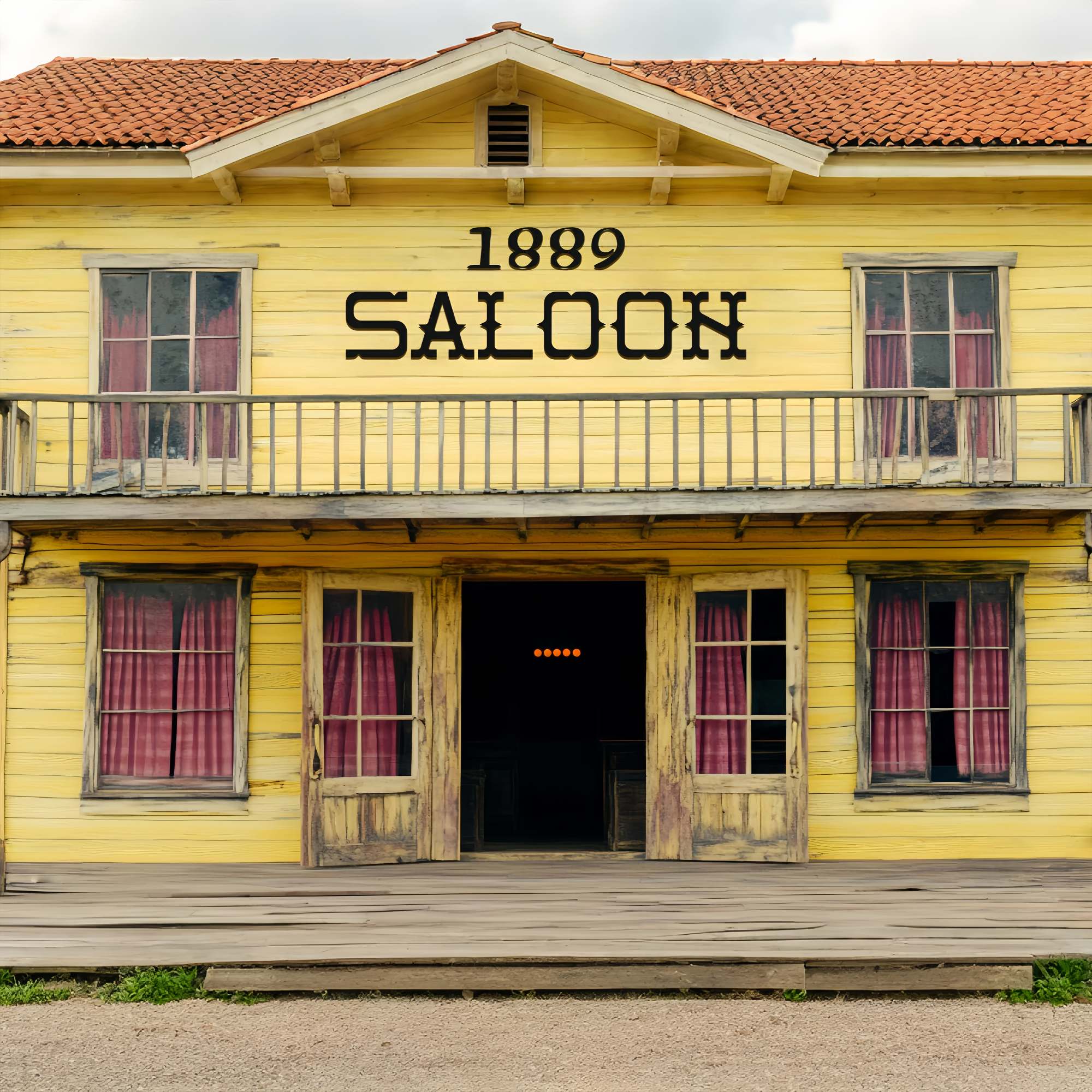 Herbst-Foto Hintergrund Vintage Gelb Western Saloon Western-Foto Hintergrund LXX58-202