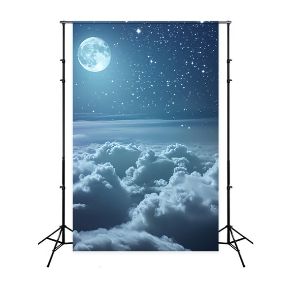 Winter Sky Backdrop Moonlit Starry Cloud Sky Winter Photography Studio Hintergrund LXX58-220