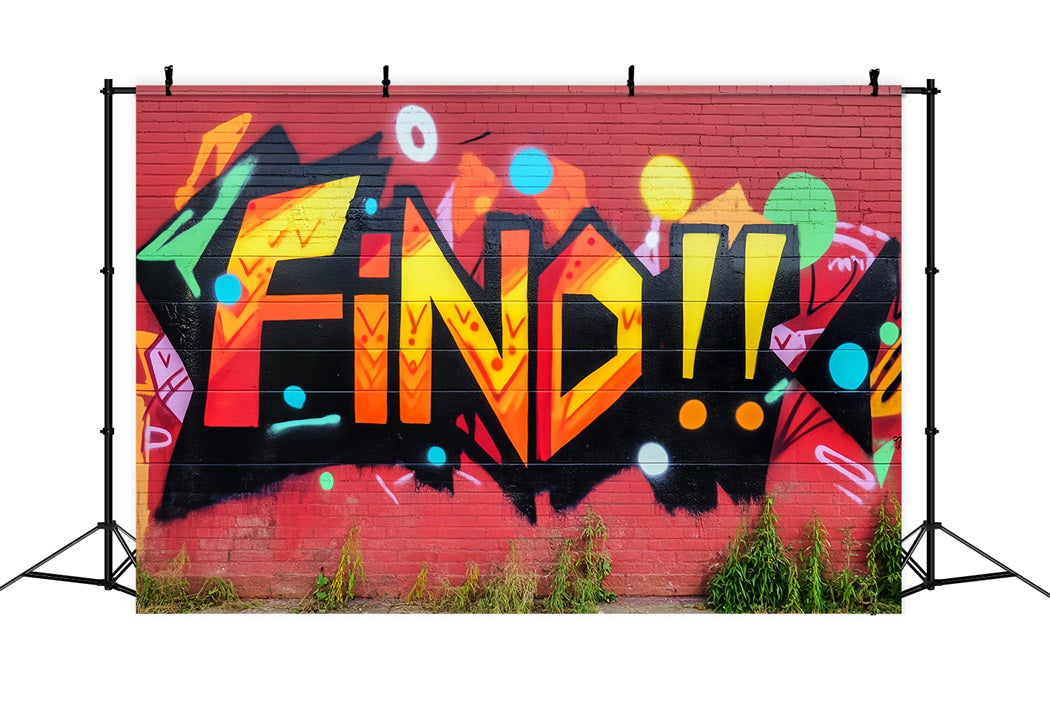 Graffiti-Wand Graffiti Bunte fette Buchstaben Graffiti Fotografie Foto Hintergrund LXX58-264