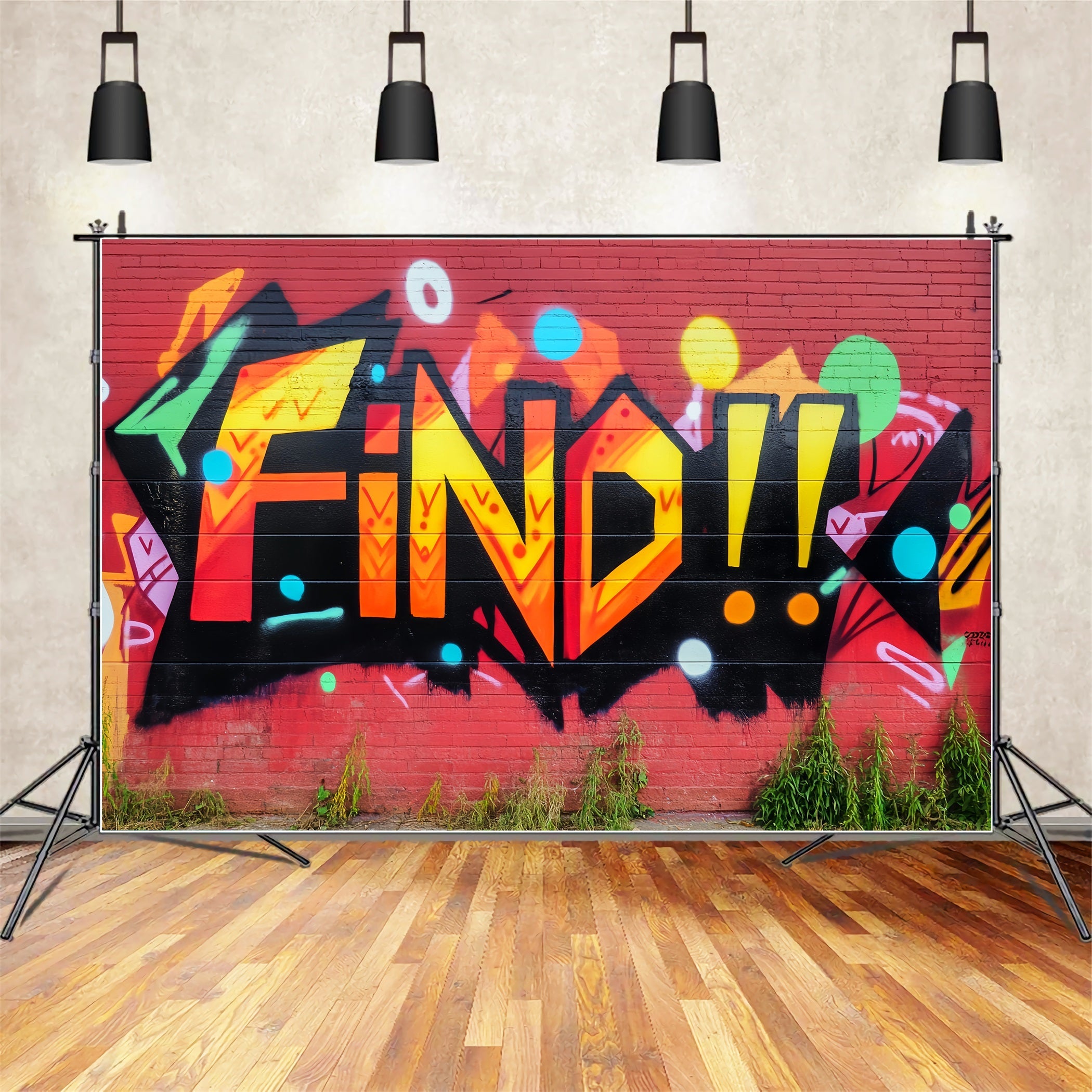 Graffiti-Wand Graffiti Bunte fette Buchstaben Graffiti Fotografie Foto Hintergrund LXX58-264