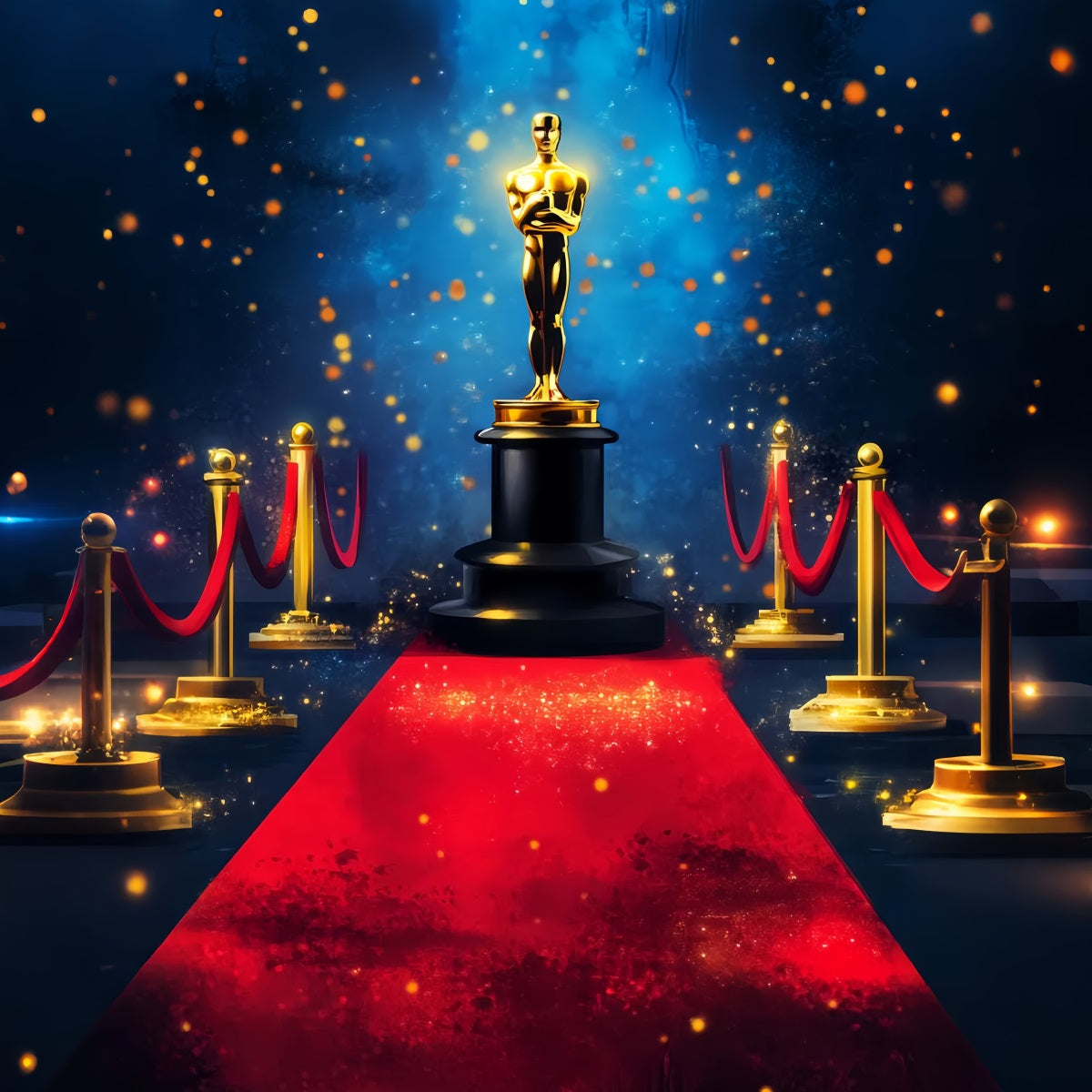 Oscar-Foto Hintergrund Goldener Award Spotlight Bühne Roter Teppich Foto Hintergrund LXX58-320