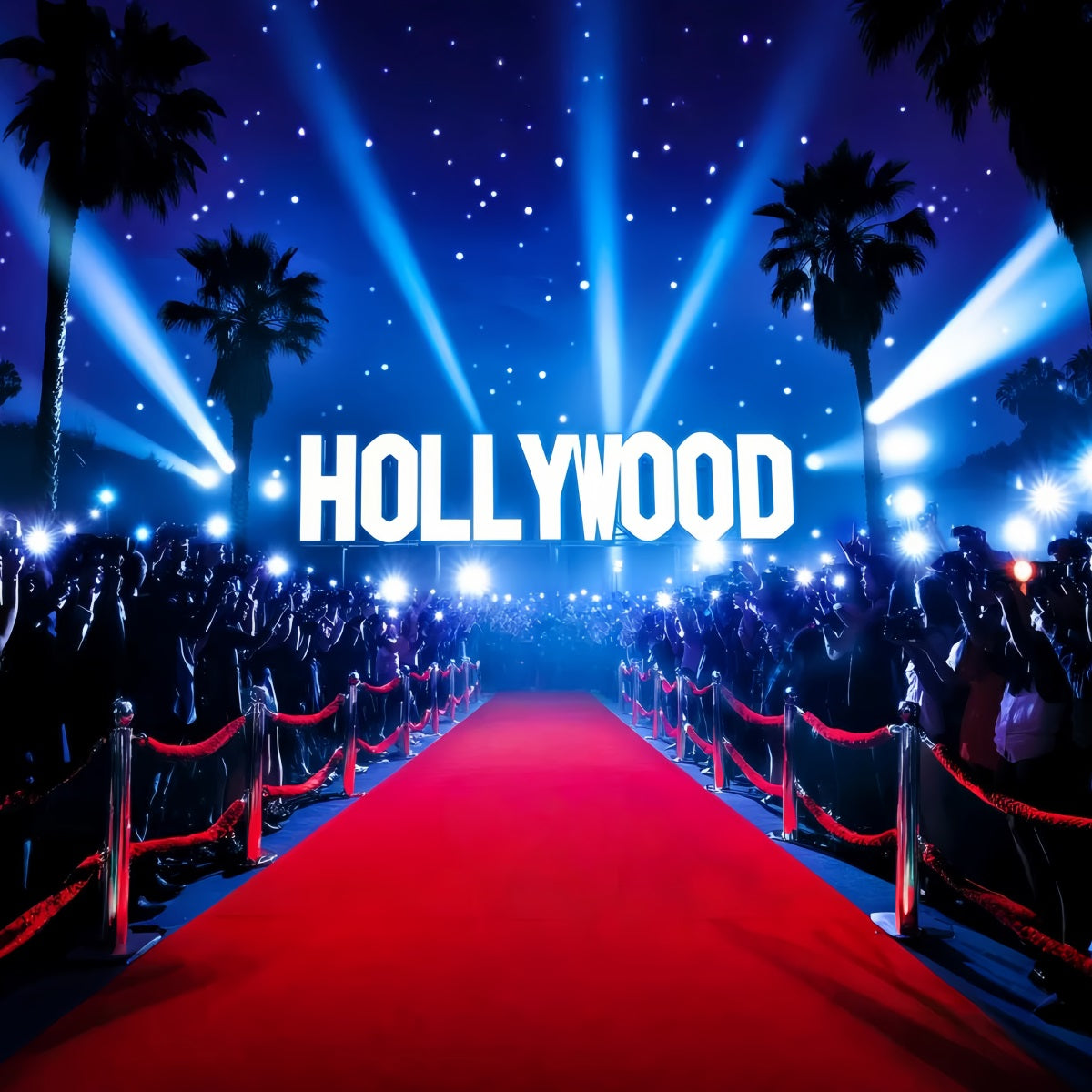 Paparazzi-Foto Hintergrund Hollywood-Lichter Paparazzi-Menschenmenge Roter-Teppich-Foto Hintergrund LXX58-323
