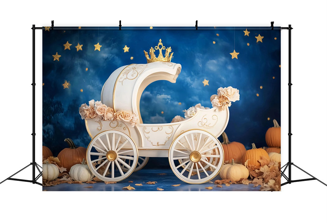 Neugeborenen Fotohintergrund Königliche Kürbis-Kutsche Nacht Kinder Studio Hintergründe LXX58-361