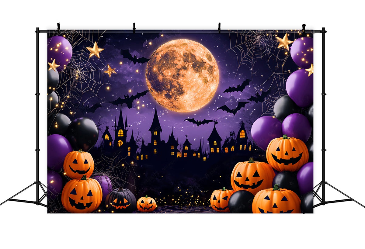 Halloween Foto Hintergrund Gespenstisches Schloss Silhouette Hintergrund LXX58-40