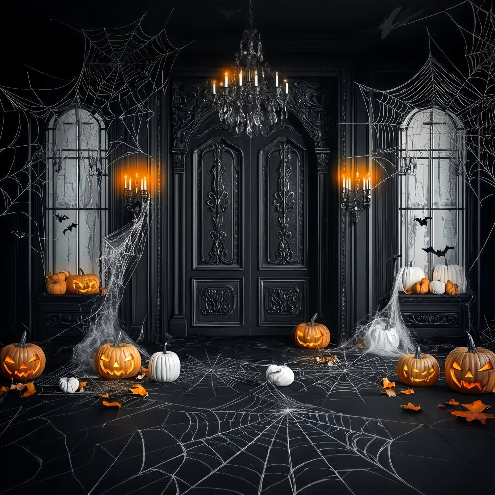 Halloween Fotohintergrund Gothic Mansion Eingangs Hintergrund LXX58-42