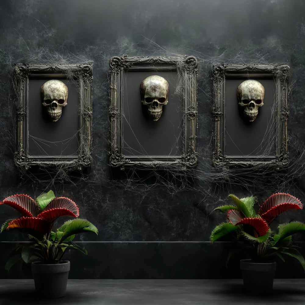 Halloween Wandhintergrund Gothic Skull Gallery Foto Hintergrund LXX58-47