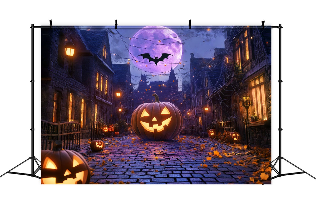 Halloween Fotokulisse Riesige Kürbisgasse Foto Hintergrund LXX58-48