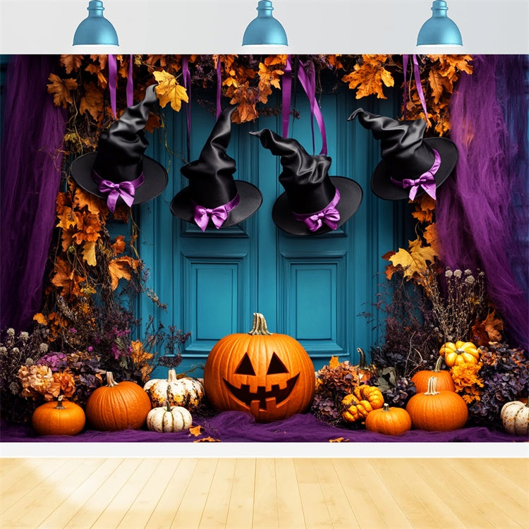 Halloween Backdrops Hexenhut Türöffnung Magische Foto Hintergrund LXX58-50