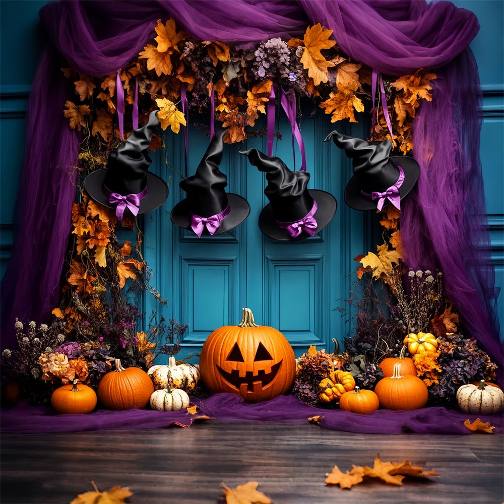 Halloween Backdrops Hexenhut Türöffnung Magische Foto Hintergrund LXX58-50