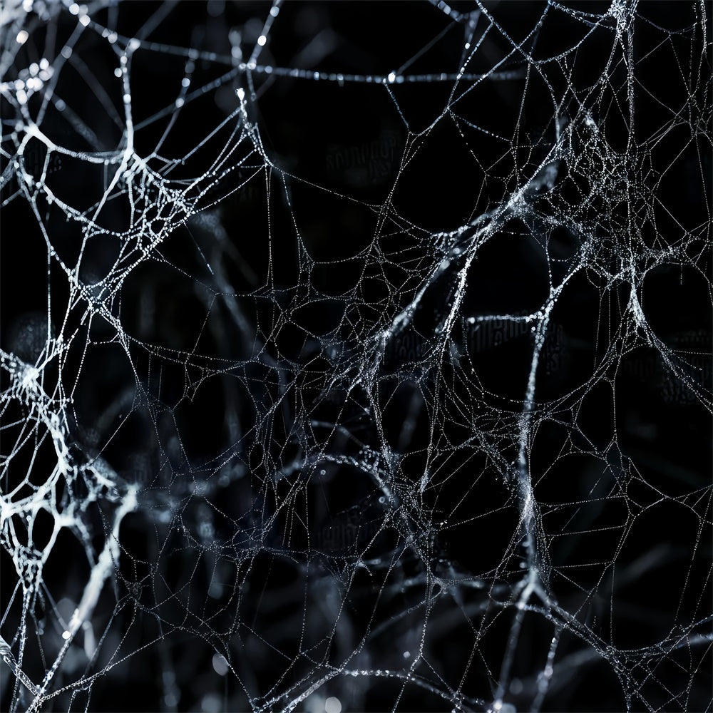 Halloweenkulisse Mitternachts Spinnennetz Foto Hintergrund LXX58-9